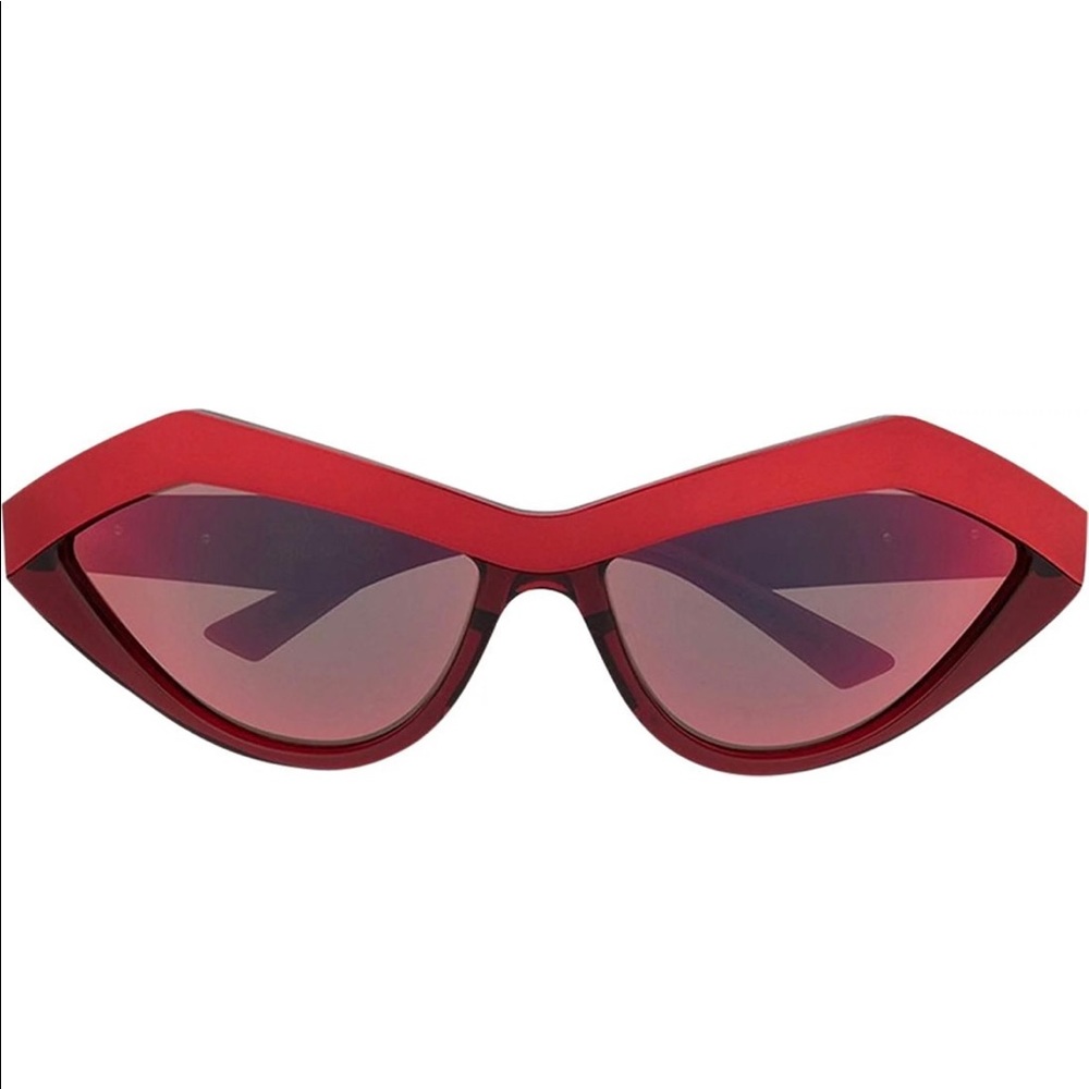 Bottega Venetia Ridge Red Sunglasses